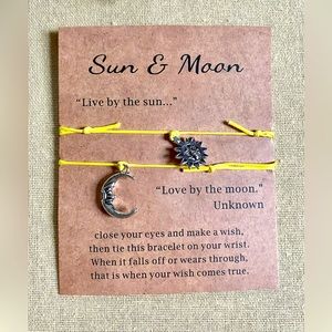 Sun and Moon Make a Wish friendship bracelet set | gift